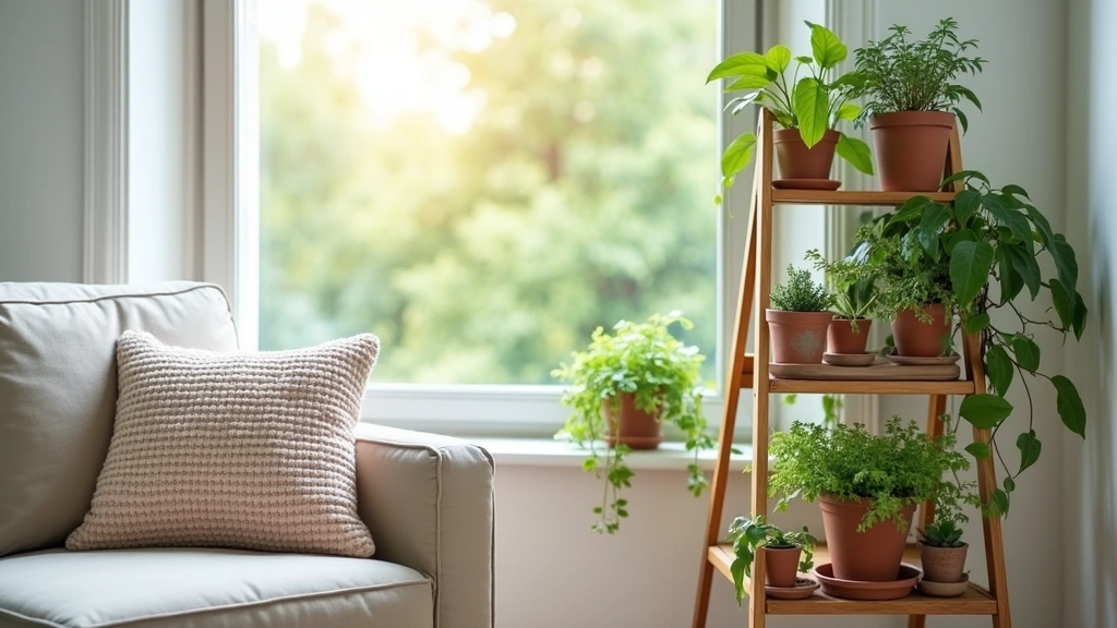 18 Jaw-Dropping Upcycled Furniture Ideas That Will Inspire Your Next Project (Check Out #14!) - 18. Upcycled Ladder Plant Stand