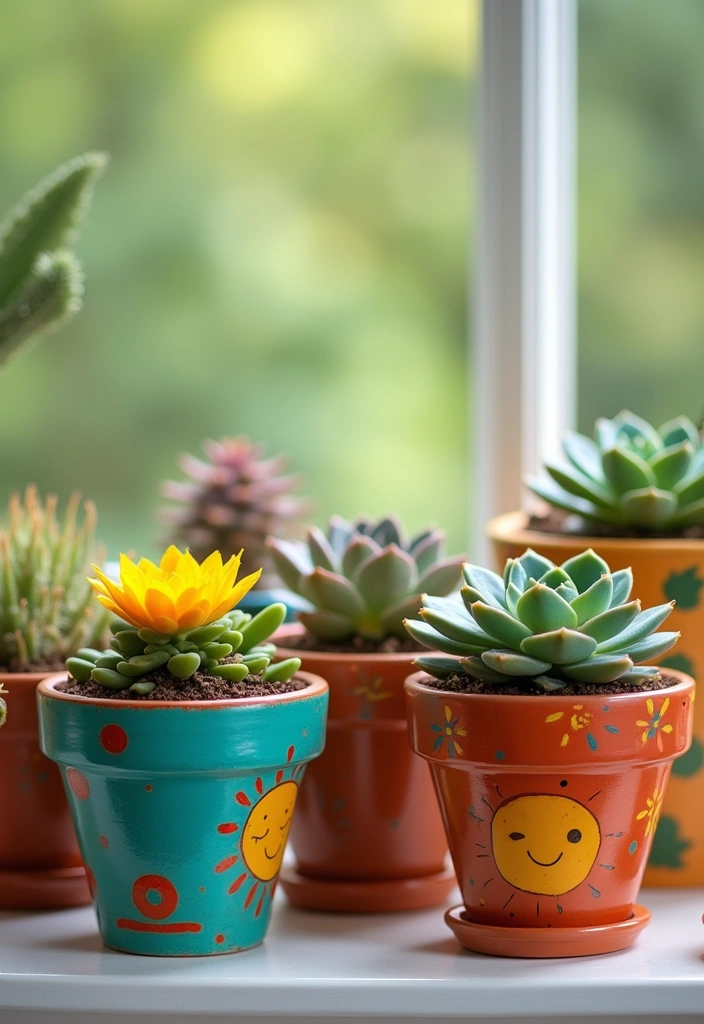 21 Heartfelt DIY Gifts That'll Make Your Friends and Family Love You Even More! - 5. Hand-Painted Plant Pots