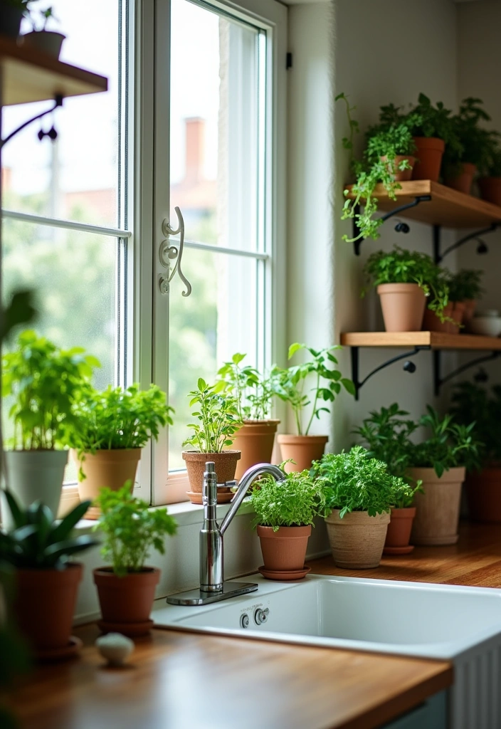 22 Modern Kitchen Styling Tips That'll Make You Want to Cook Every Day (#14 Will Inspire You!) - 13. Go Green with Indoor Plants