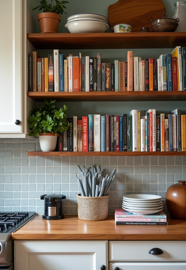 22 Modern Kitchen Styling Tips That'll Make You Want to Cook Every Day (#14 Will Inspire You!) - 14. Curate Your Cookbooks