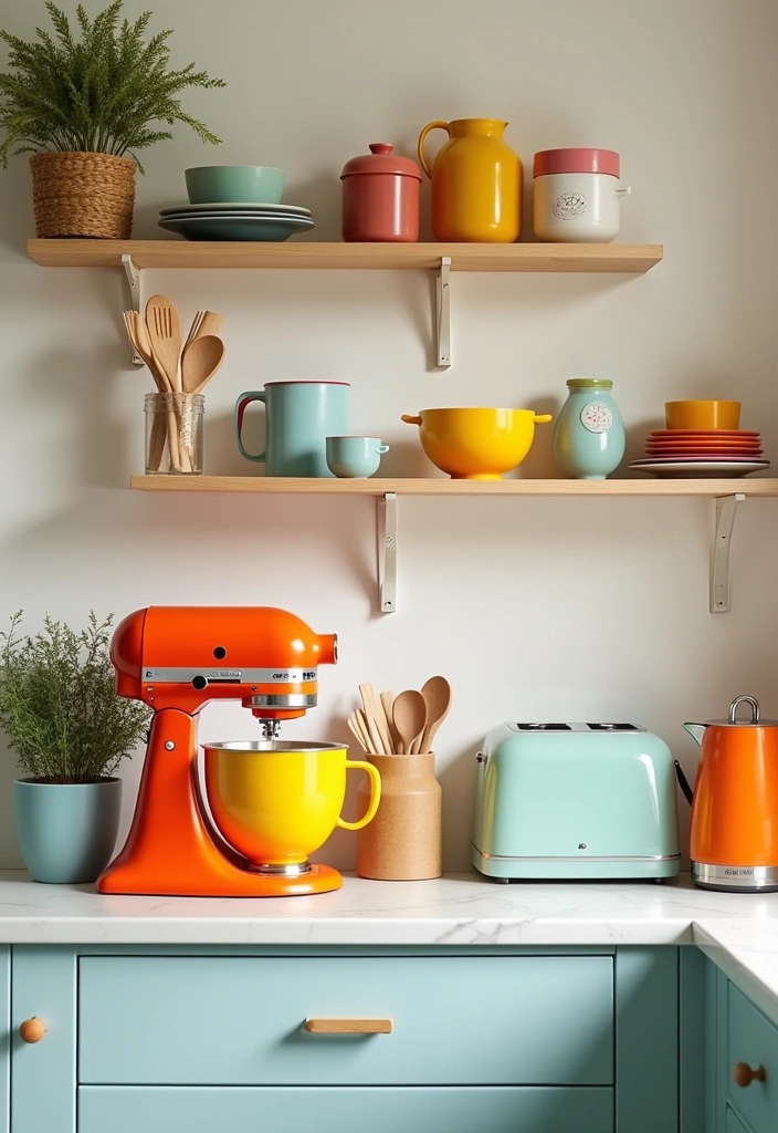 22 Modern Kitchen Styling Tips That'll Make You Want to Cook Every Day (#14 Will Inspire You!) - 15. Utilize Colorful Appliances