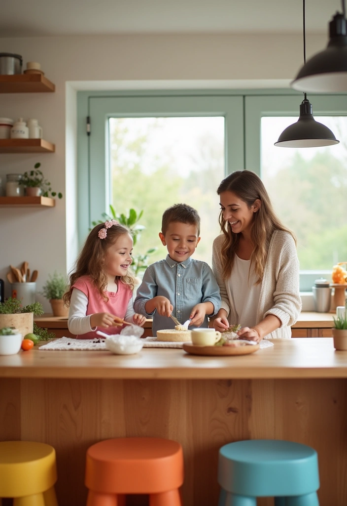 22 Modern Kitchen Styling Tips That'll Make You Want to Cook Every Day (#14 Will Inspire You!) - 21. Make Room for Kids