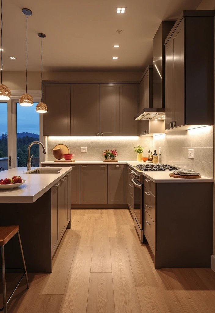 22 Modern Kitchen Styling Tips That'll Make You Want to Cook Every Day (#14 Will Inspire You!) - 4. Layer Your Lighting