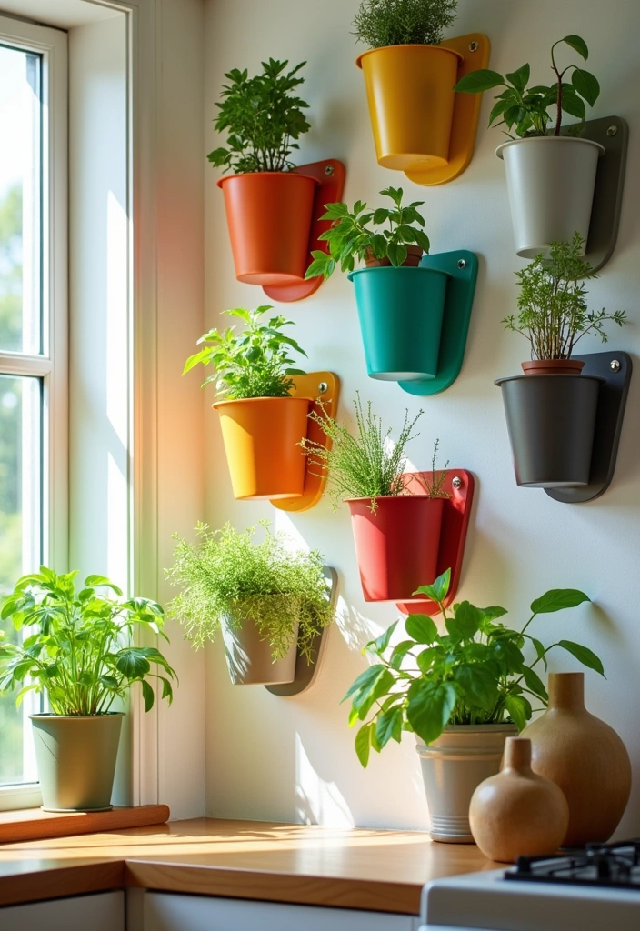 25 Easy DIY Home Decor Projects That Look Like a Million Bucks! - 12. Colorful Wall Planters