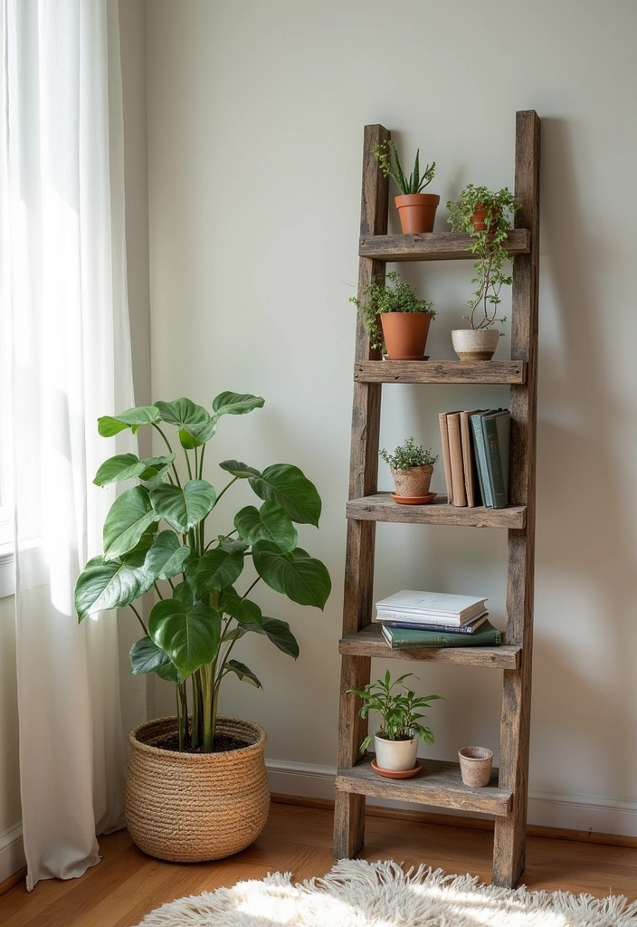 25 Easy DIY Home Decor Projects That Look Like a Million Bucks! - 17. Vintage Ladder Decor