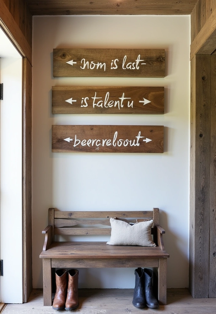 25 Easy DIY Home Decor Projects That Look Like a Million Bucks! - 3. Rustic Wooden Signs