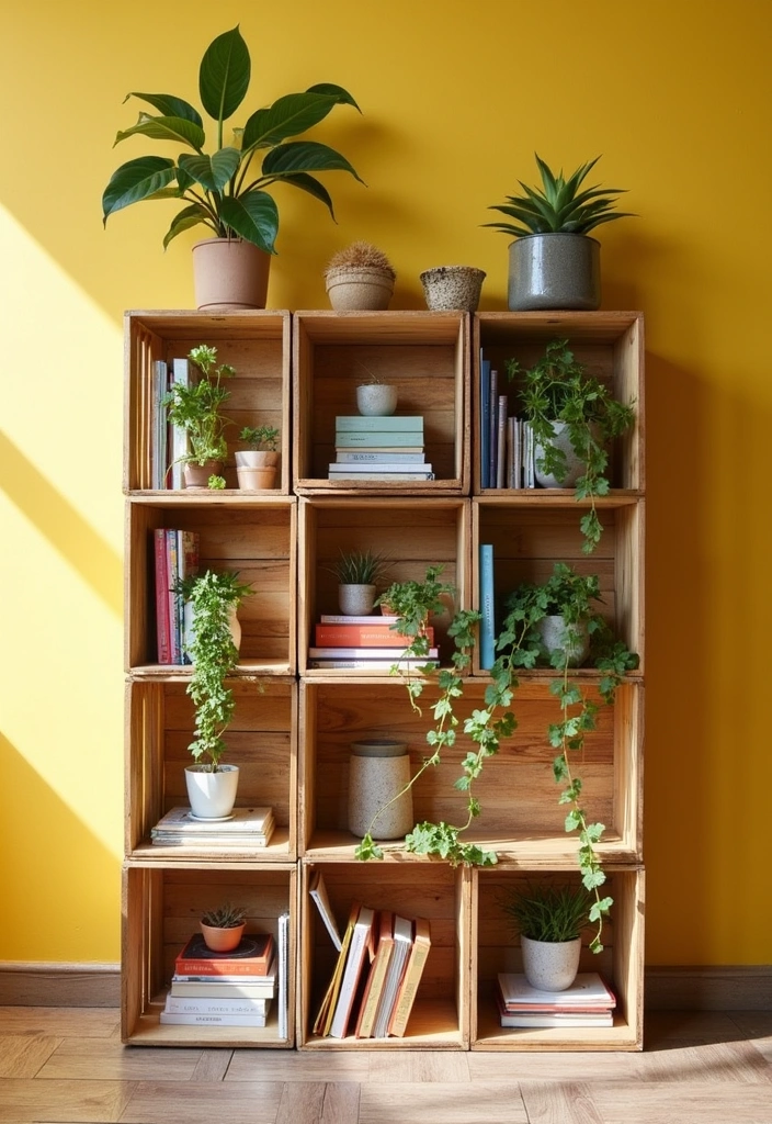25 Stunning DIY Home Decor Projects That'll Transform Your Space on a Budget! - 13. DIY Shelves from Crates