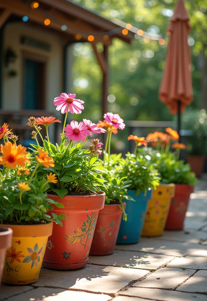 25 Stunning DIY Home Decor Projects That'll Transform Your Space on a Budget! - 4. DIY Painted Flower Pots