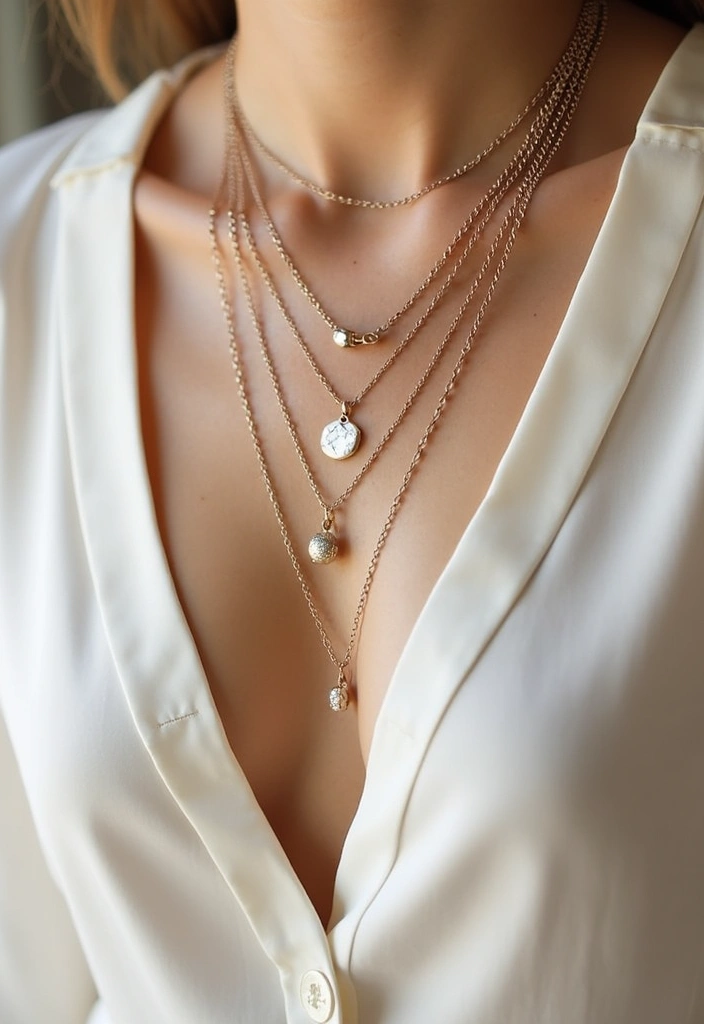 22 Budget Wardrobe Ideas That Look Luxurious Without Breaking the Bank (#18 Is Pure Genius!) - 20. Layered Necklaces: Chic Combinations