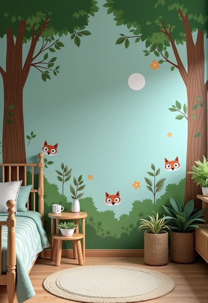 22 Kids Room Paint Ideas That Will Make Bedtime a Dream (Don't Miss #10!) - 1. Enchanted Forest