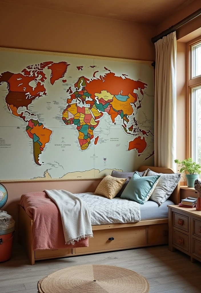 22 Kids Room Paint Ideas That Will Make Bedtime a Dream (Don't Miss #10!) - 14. Adventure Maps