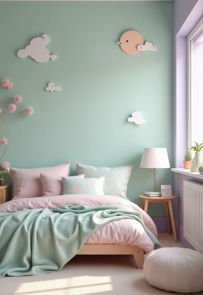 22 Kids Room Paint Ideas That Will Make Bedtime a Dream (Don't Miss #10!) - 17. Serene Pastels