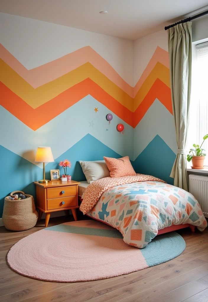 22 Kids Room Paint Ideas That Will Make Bedtime a Dream (Don't Miss #10!) - 22. Fun and Funky Patterns