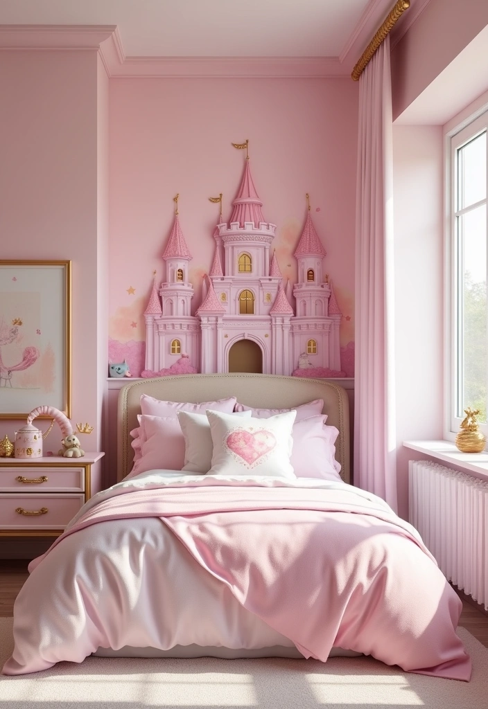 22 Kids Room Paint Ideas That Will Make Bedtime a Dream (Don't Miss #10!) - 8. Fairy Tale Castle