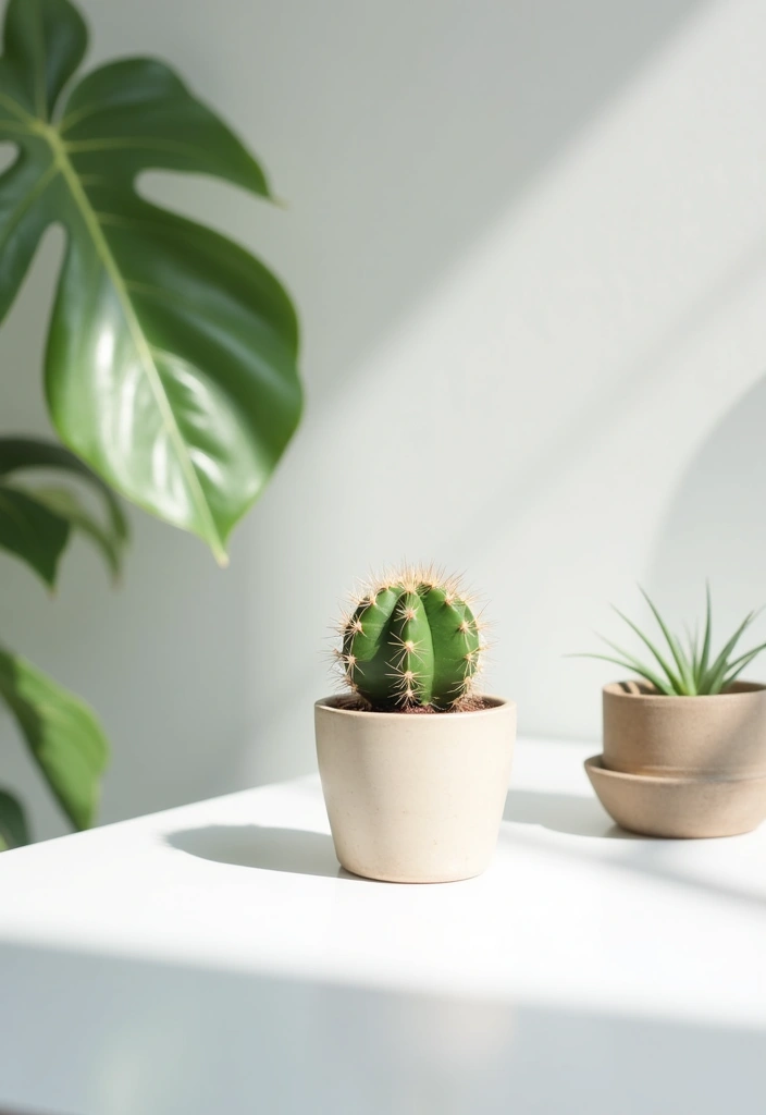 22 Minimalist Office Decor Ideas That Will Declutter Your Mind and Workspace! - 16. Minimalist Desk Plants