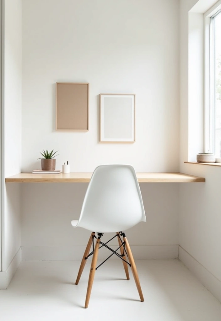 22 Minimalist Office Decor Ideas That Will Declutter Your Mind and Workspace! - 5. Wall-mounted Desk