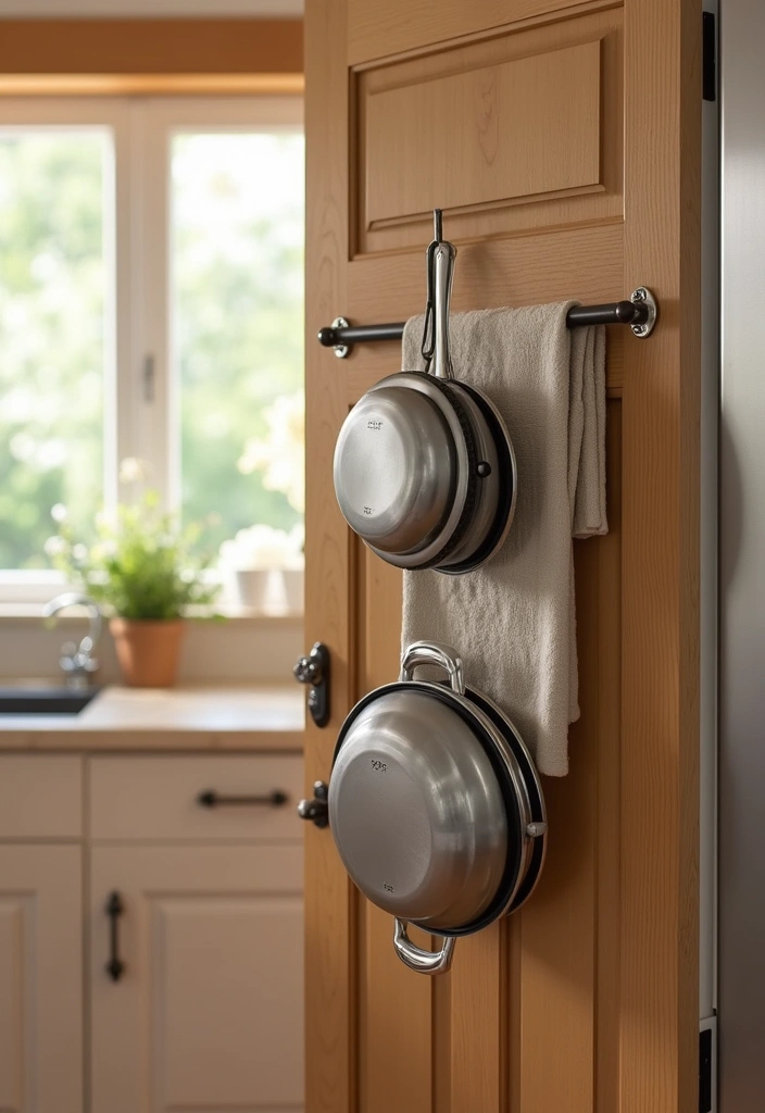 25 Kitchen Hacks That Will Transform Your Space and Blow Your Mind! - 13. Use Towel Bars for Pot Lids