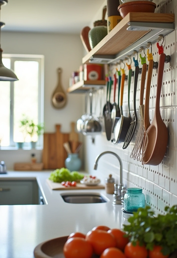 25 Kitchen Hacks That Will Transform Your Space and Blow Your Mind! - 16. Hang a Pegboard for Tools